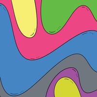 abstract art image with the beauty of the movement of waves like bright colored ocean currents that dominate the other colors vector