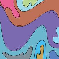 abstract art image with the movement of waves like colorful ocean currents vector