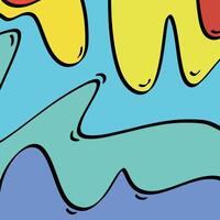 abstract cartoon art image with the beauty of wave movements like bright and unique ocean currents vector