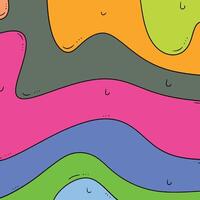 abstract cartoon art image with beautiful wave movements like ocean currents that dominate in calm and harmonious colors vector