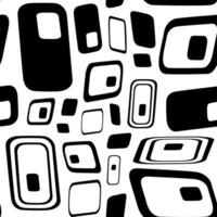 Black Abstract Geometry seamless pattern. Abstract art print. Design for paper, covers, cards, fabrics, interior items and any. vector