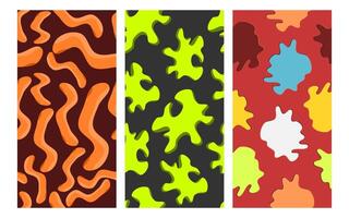 a collection of seamless patterns with a simple and attractive abstract theme vector