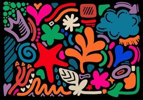 Shape abstract in trendy style background and various isolated collection. Creative modern design. vector