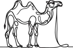Camel Line Art. vector