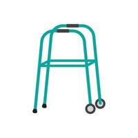 walker for disabled person isolated icon design vector