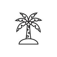 palm tree with coconut in white background vector