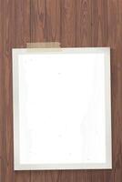 Blank old photograph paper vertical frames stick on cut timber panels vertical background graphic illustration have blank space. vector
