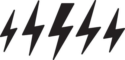 Lightning bolt set. vector