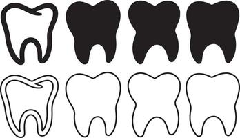 Simple Sparkling Tooth Illustration for Dentistry vector