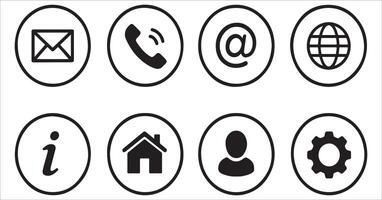 Communication icons set vector