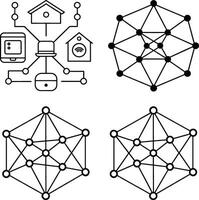 Cutting Edge Futuristic Tech with Geometric Digital Art vector