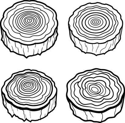 Curated Wood Line Art Collection