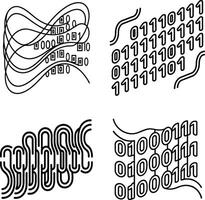Futuristic Technology Layouts with Digital and Geometric Touch vector