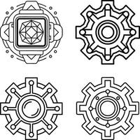 Futuristic Digital Geometry Used in Tech Concepts vector