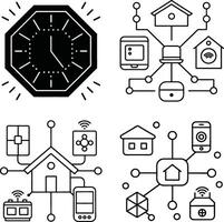 Futuristic Design Styles with Tech and Geometric Influence vector