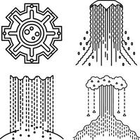 Next Level Geometric Digital Tech Style Designs vector