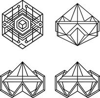Tech Concepts of the Future with Geometric Digital Details vector