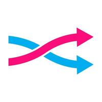 Redirect icon change direction symbolfor graphic design, logo, web site, social media, mobile app, ui illustration vector