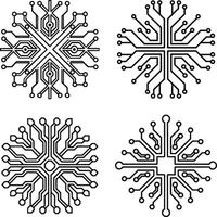 Tech Evolution Design Using Digital and Geometric Elements vector
