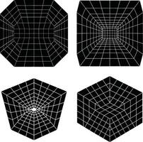 Advanced Tech Art with Geometric and Digital Components vector