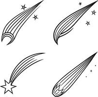 Elegant Artistic Curve Flow Line Art Set vector