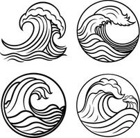 Artistic Elegant Curve Line Flow Collection vector