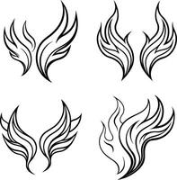 Artistic Collection of Elegant Flowing Lines vector