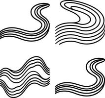 Curve Line Flow Elegant Art Compilation vector