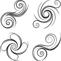 Elegant Curve Lines in Art Collection vector