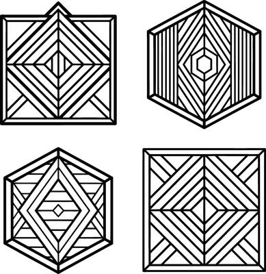 Wood Line Art Design Compilation