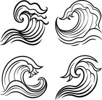 Elegant Curve Line Art Smooth Collection vector