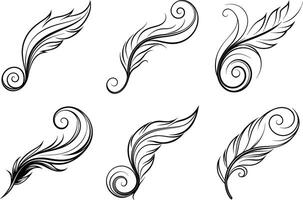 Curve Line Flow Art Collection of Elegance vector