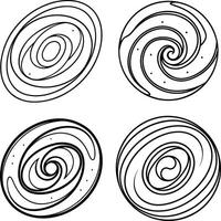 Elegant Set of Curved Flow Line Art vector