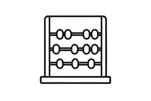 Simple Line Drawing of an Abacus vector