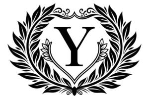Initial Y Monogram Design vector