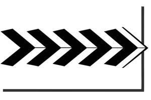 Simple Black and White Arrow Graphic for Design vector