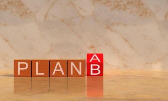 Plan a Plan b cube block wooden square copy space business strategy idea success solution change decision management choice plan a plan b development chance goal project company choose problem market photo