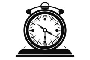 Simple Illustration of a Classic Table Clock vector