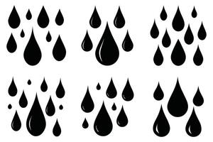 A simple Black Droplet Icons for Various Design Projects vector