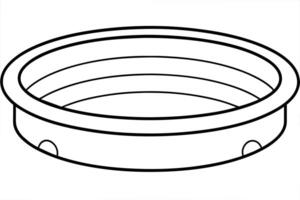 Illustration of a Simple Round Pool vector