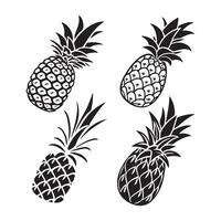 Pineapple Graphic Outline Bundle vector
