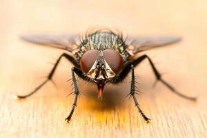 A fly with a big head and long legs photo