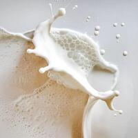 A splash of milk is seen in the air photo