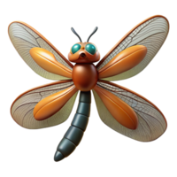 serene rustic Close-up of a dragonfly authentic png