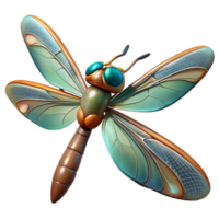 vibrant minimalist Close-up of a dragonfly premium png