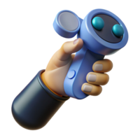 vibrant rustic A virtual reality controller, held in a hand hand cropped out original png