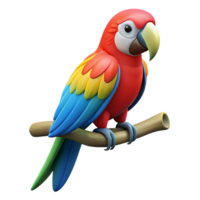 magnificent modern A colorful macaw parrot perched on a branch branch removed in post genuine png
