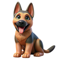 magnificent creative A playful German Shepherd puppy, sitting and panting exclusive png