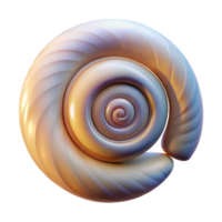 magnificent minimalist Seashell spiral 4K png