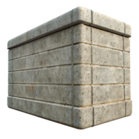 stunning dynamic art deco Concrete wall section, textured, industrial, NO BACKGROUND with Transparent Background. high resolution png